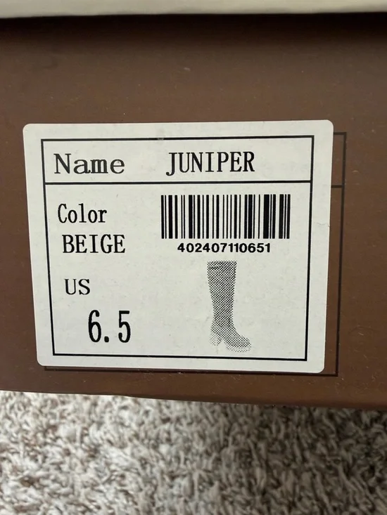 Oasis Society Women’s Beige Platform Knee High Boots - Picture 8 of 8